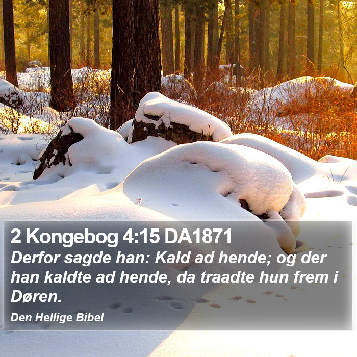 2 Kongebog 4:15 DA1871 Bible Study