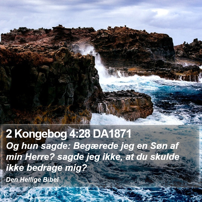 2 Kongebog 4:28 DA1871 Bible Study