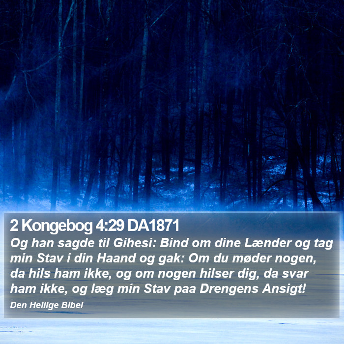 2 Kongebog 4:29 DA1871 Bible Study