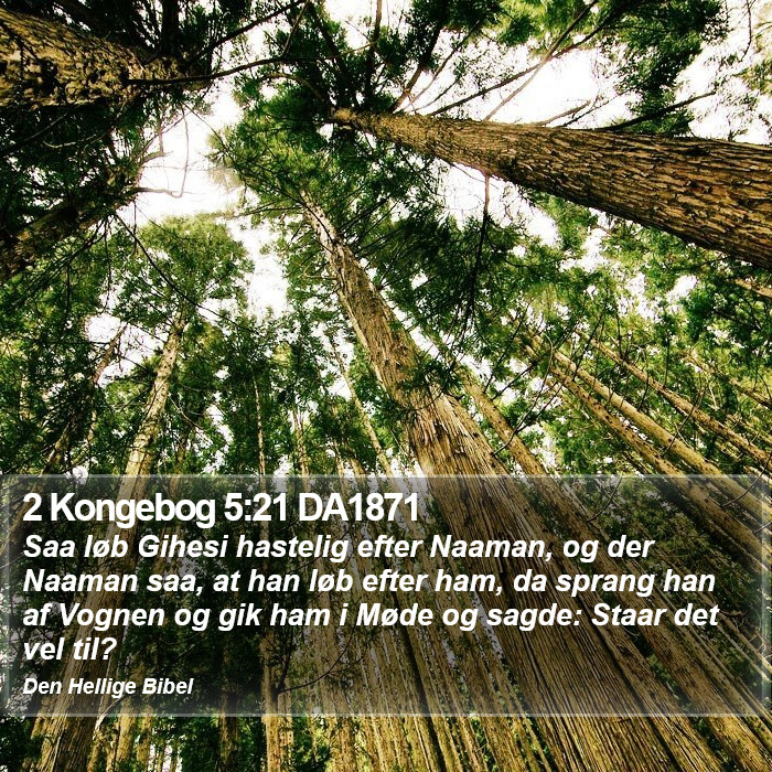 2 Kongebog 5:21 DA1871 Bible Study