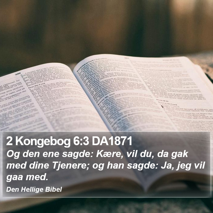 2 Kongebog 6:3 DA1871 Bible Study