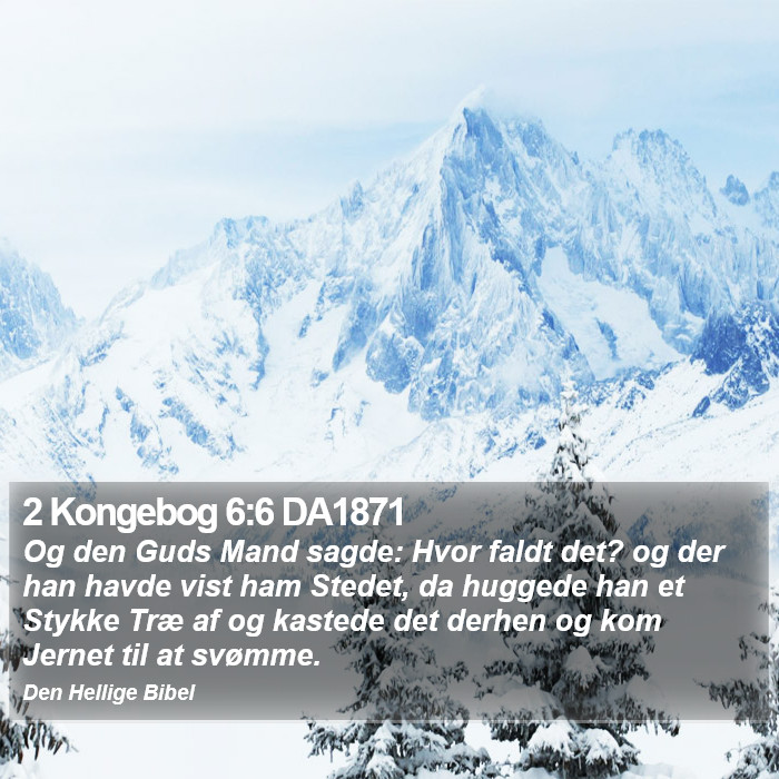 2 Kongebog 6:6 DA1871 Bible Study