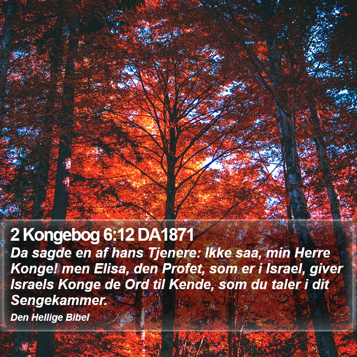 2 Kongebog 6:12 DA1871 Bible Study