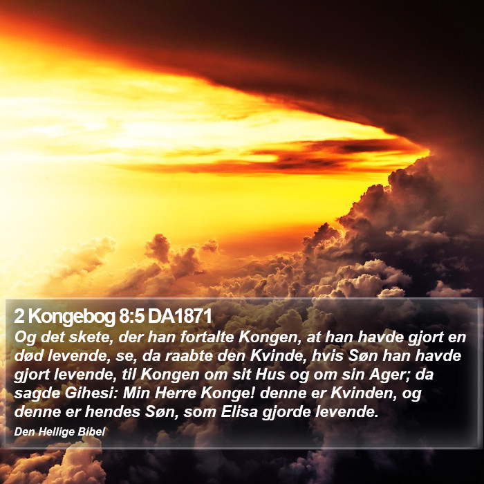 2 Kongebog 8:5 DA1871 Bible Study