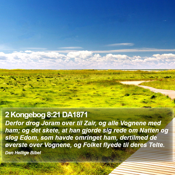 2 Kongebog 8:21 DA1871 Bible Study