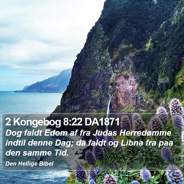 2 Kongebog 8:22 DA1871 Bible Study