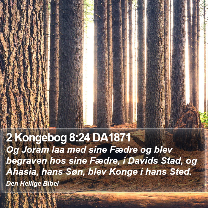 2 Kongebog 8:24 DA1871 Bible Study