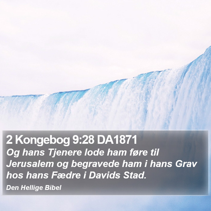 2 Kongebog 9:28 DA1871 Bible Study