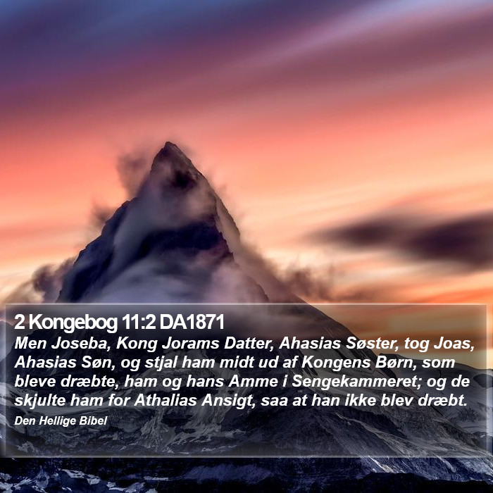 2 Kongebog 11:2 DA1871 Bible Study
