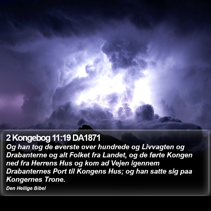 2 Kongebog 11:19 DA1871 Bible Study