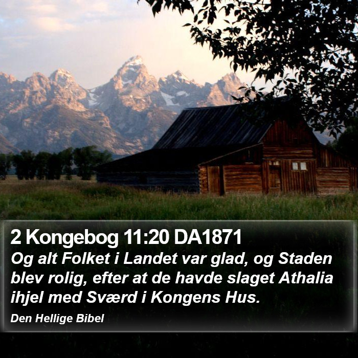 2 Kongebog 11:20 DA1871 Bible Study