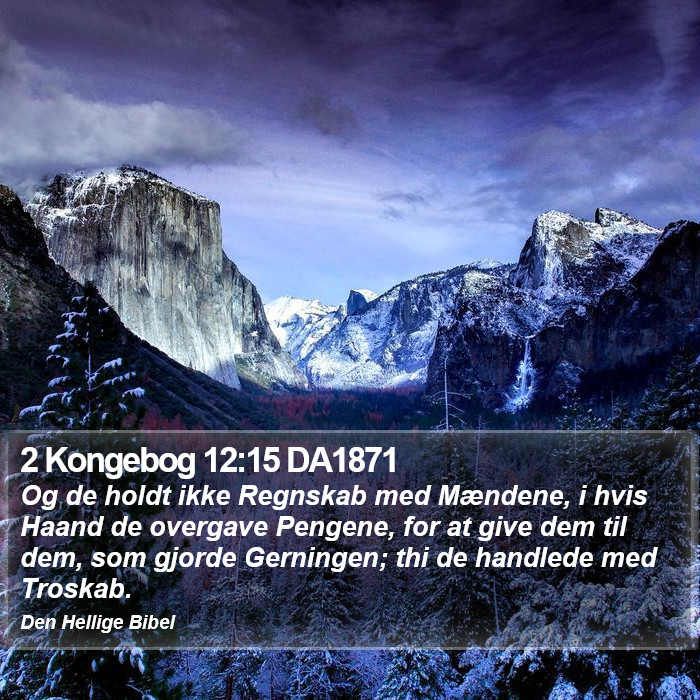 2 Kongebog 12:15 DA1871 Bible Study