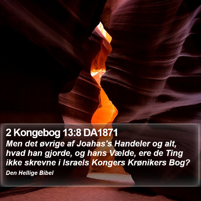 2 Kongebog 13:8 DA1871 Bible Study