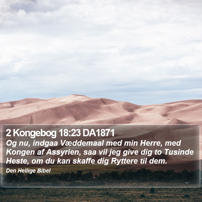 2 Kongebog 18:23 DA1871 Bible Study