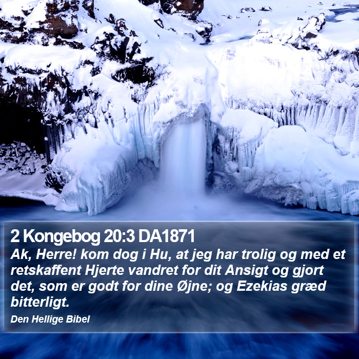 2 Kongebog 20:3 DA1871 Bible Study