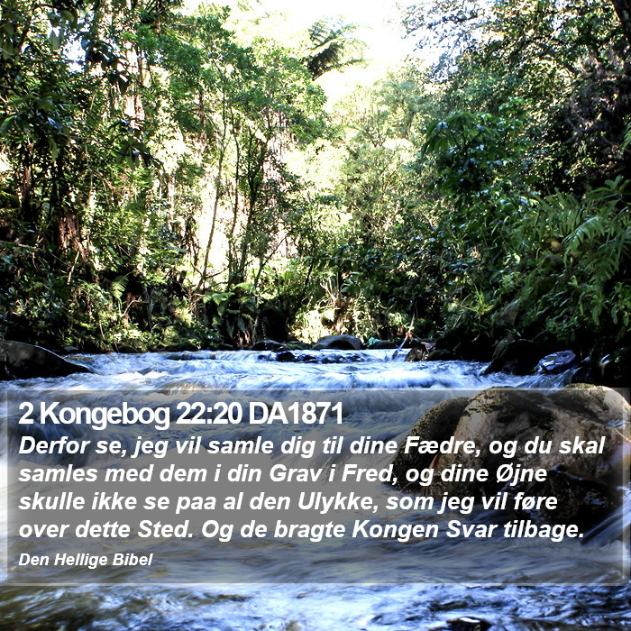 2 Kongebog 22:20 DA1871 Bible Study