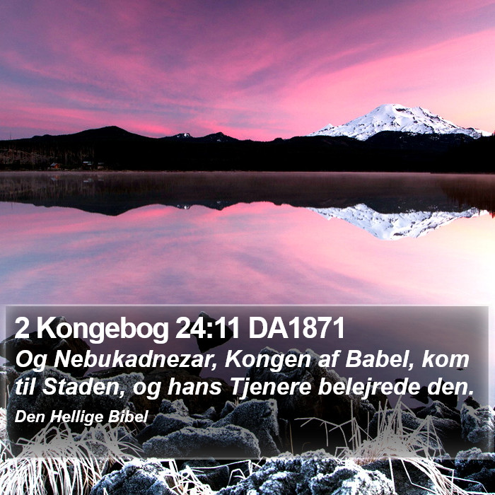 2 Kongebog 24:11 DA1871 Bible Study