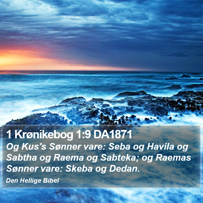 1 Krønikebog 1:9 DA1871 Bible Study