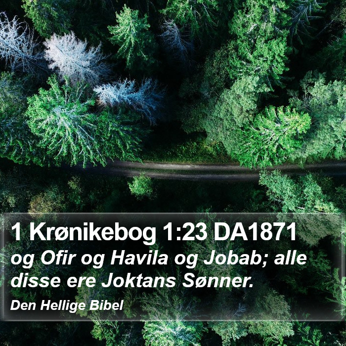 1 Krønikebog 1:23 DA1871 Bible Study