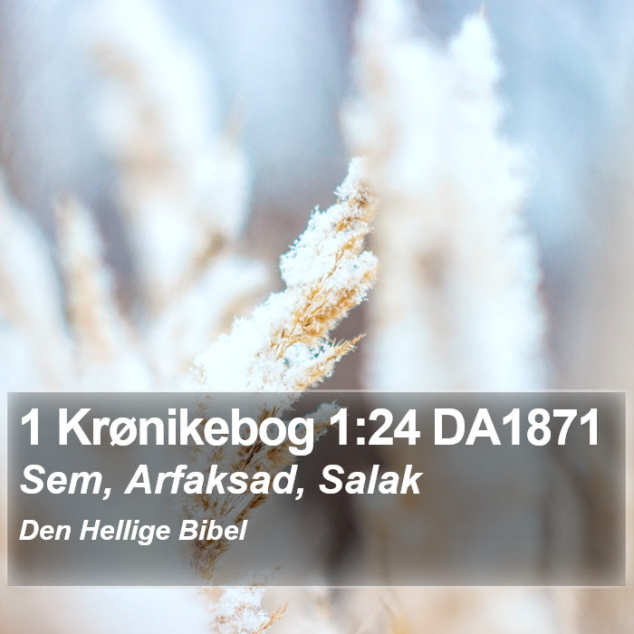 1 Krønikebog 1:24 DA1871 Bible Study