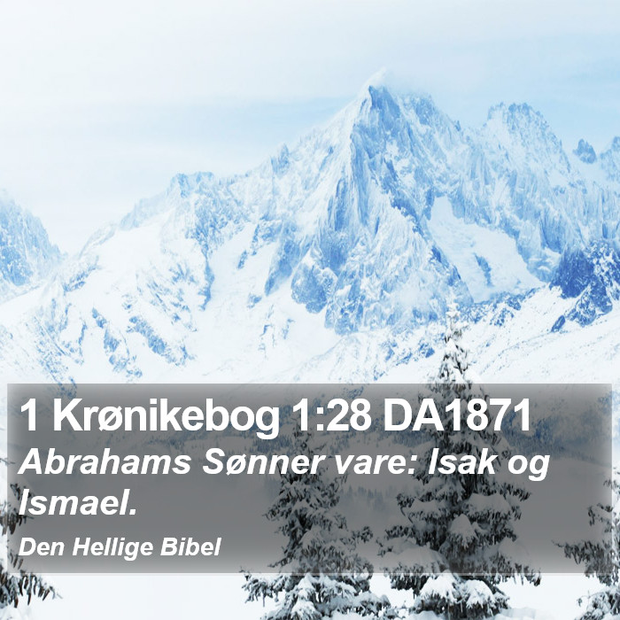 1 Krønikebog 1:28 DA1871 Bible Study