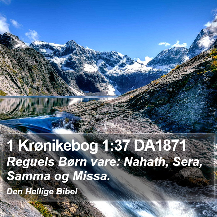 1 Krønikebog 1:37 DA1871 Bible Study