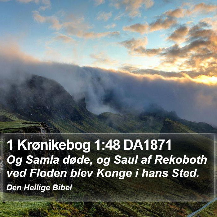 1 Krønikebog 1:48 DA1871 Bible Study