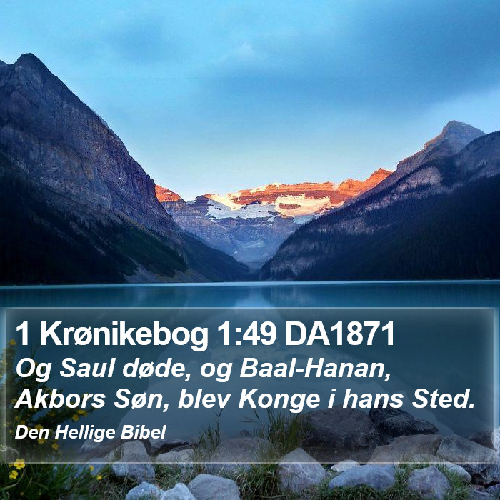 1 Krønikebog 1:49 DA1871 Bible Study