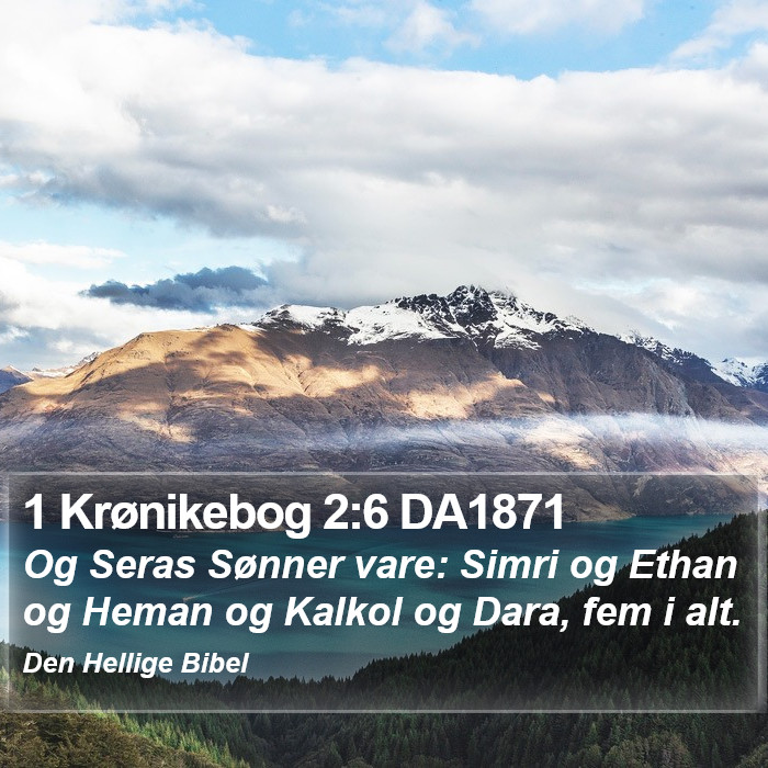 1 Krønikebog 2:6 DA1871 Bible Study