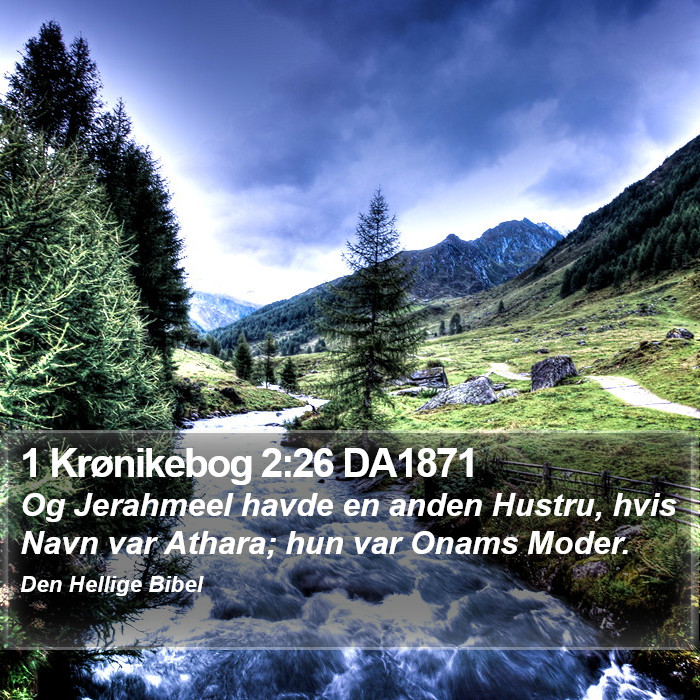 1 Krønikebog 2:26 DA1871 Bible Study