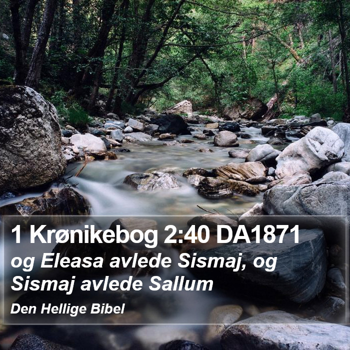 1 Krønikebog 2:40 DA1871 Bible Study