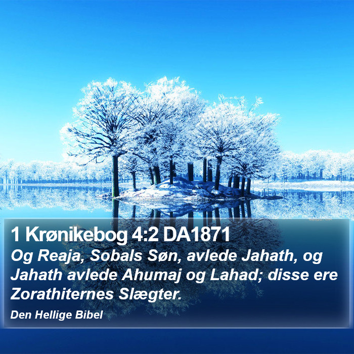1 Krønikebog 4:2 DA1871 Bible Study