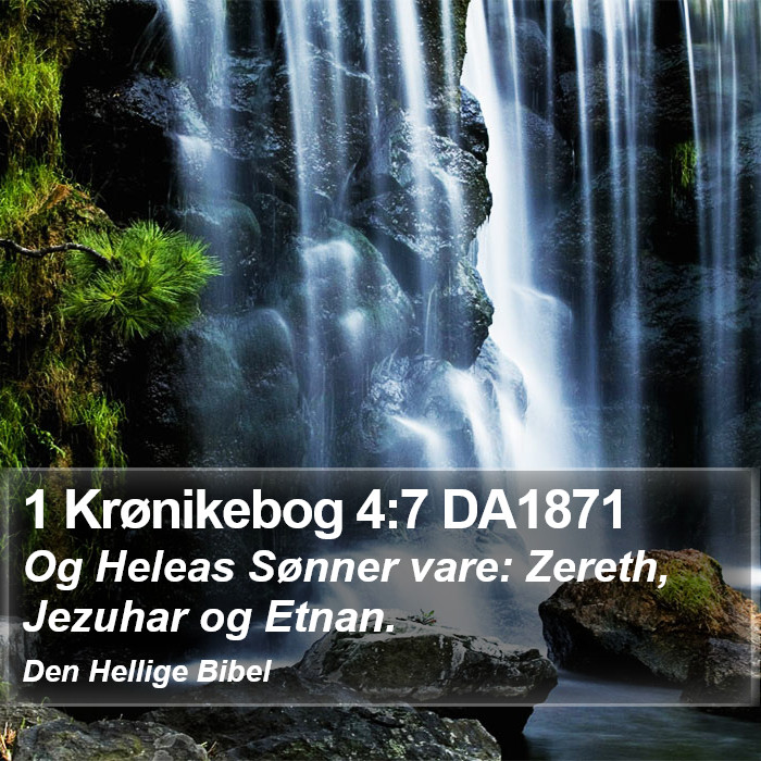 1 Krønikebog 4:7 DA1871 Bible Study