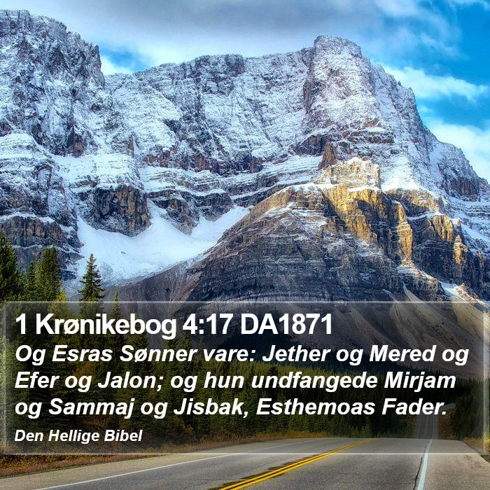 1 Krønikebog 4:17 DA1871 Bible Study