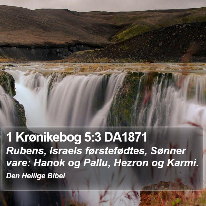 1 Krønikebog 5:3 DA1871 Bible Study