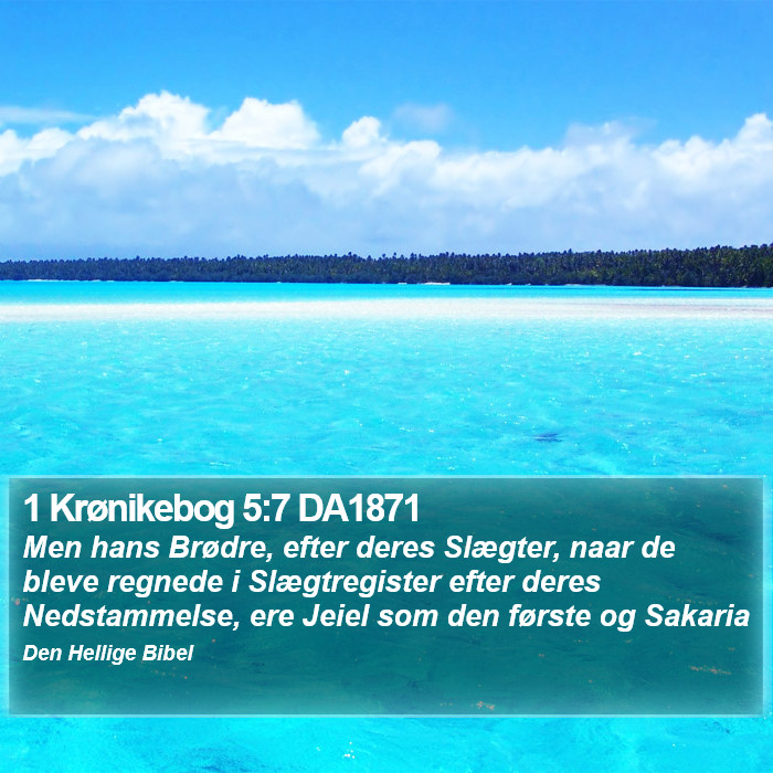 1 Krønikebog 5:7 DA1871 Bible Study