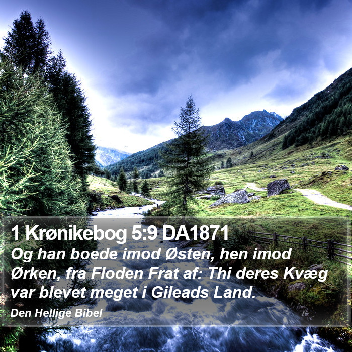 1 Krønikebog 5:9 DA1871 Bible Study