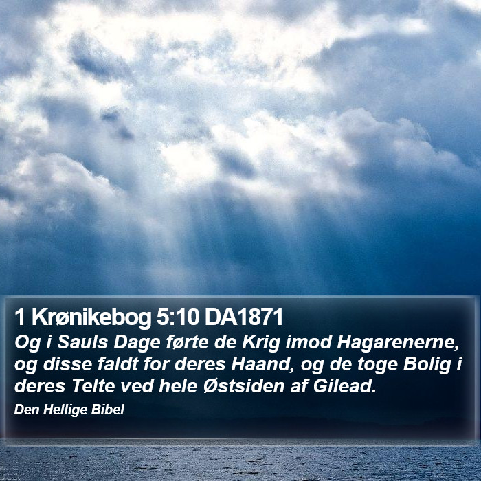 1 Krønikebog 5:10 DA1871 Bible Study