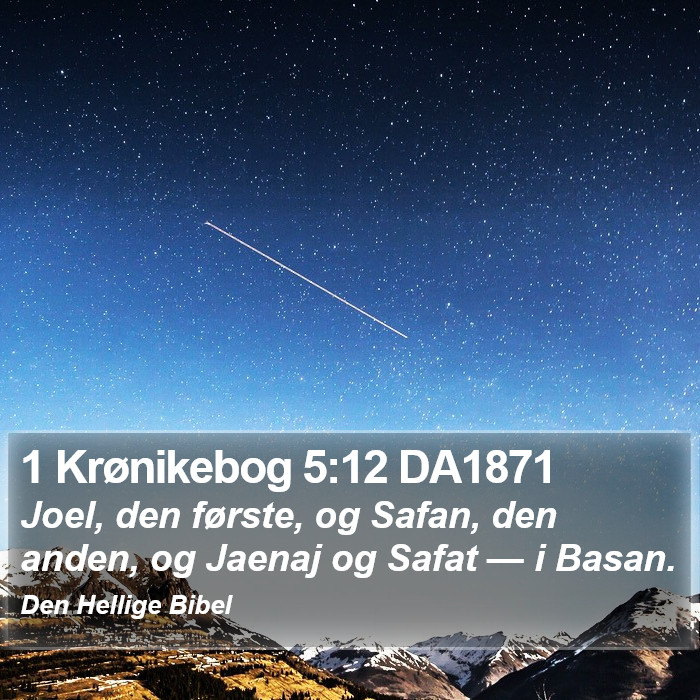 1 Krønikebog 5:12 DA1871 Bible Study