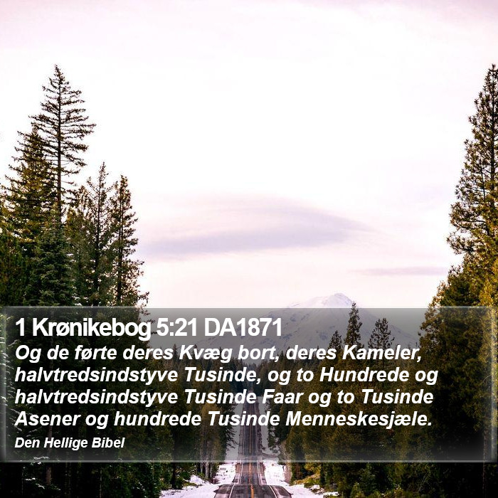 1 Krønikebog 5:21 DA1871 Bible Study