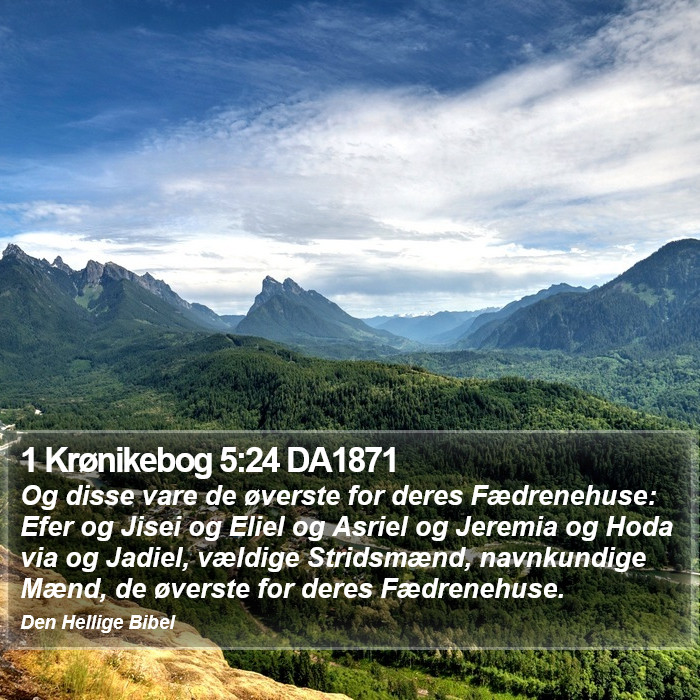 1 Krønikebog 5:24 DA1871 Bible Study