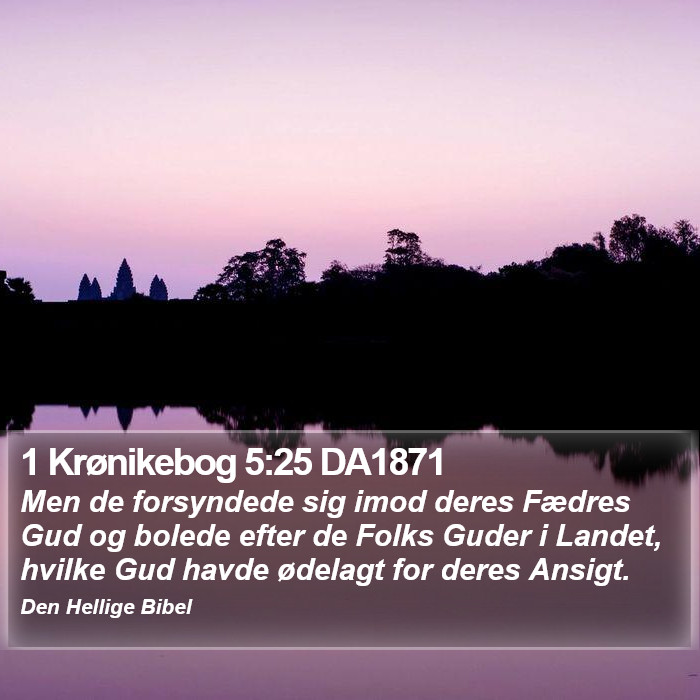 1 Krønikebog 5:25 DA1871 Bible Study