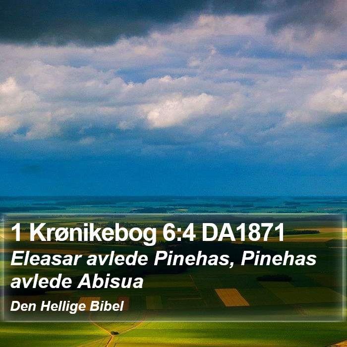 1 Krønikebog 6:4 DA1871 Bible Study