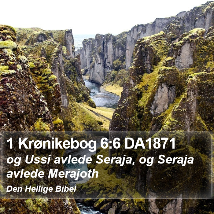 1 Krønikebog 6:6 DA1871 Bible Study