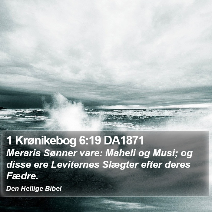 1 Krønikebog 6:19 DA1871 Bible Study