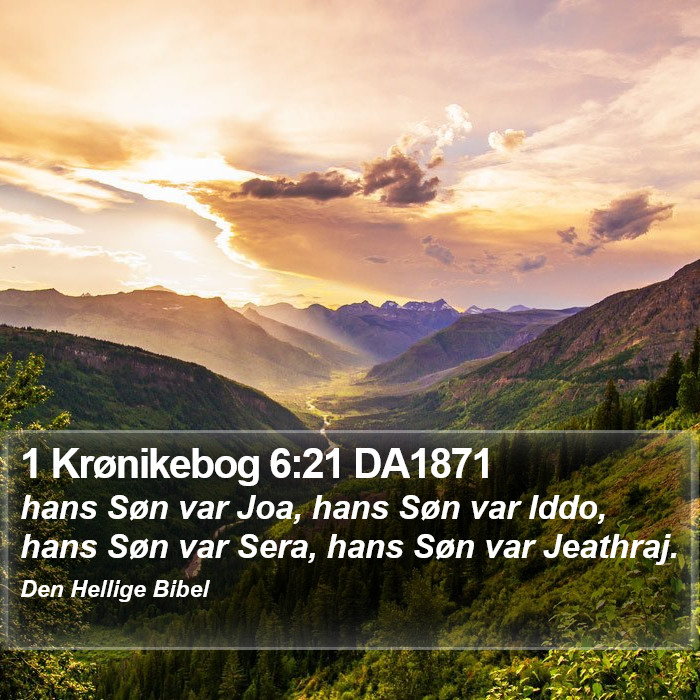 1 Krønikebog 6:21 DA1871 Bible Study