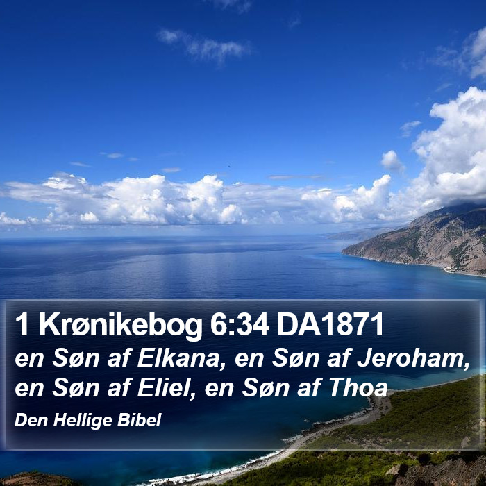 1 Krønikebog 6:34 DA1871 Bible Study