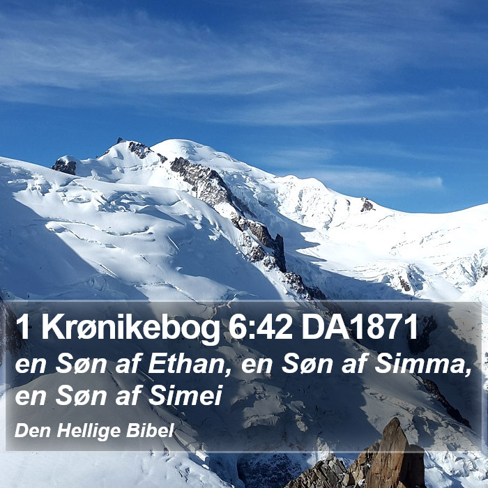 1 Krønikebog 6:42 DA1871 Bible Study