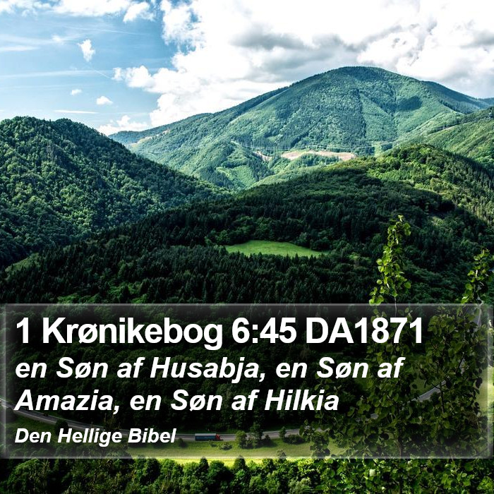 1 Krønikebog 6:45 DA1871 Bible Study