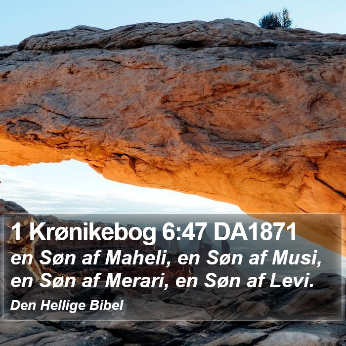 1 Krønikebog 6:47 DA1871 Bible Study